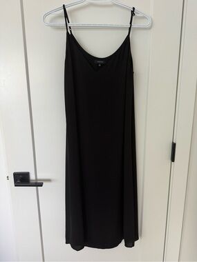Babaton Black Midi Slip Dress